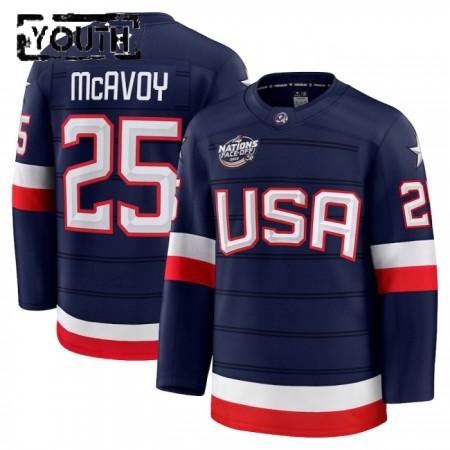 Lasten USA Pelipaita 4 Nations Face Off 2025 Fanatics Premium Charlie Mcavoy Navy